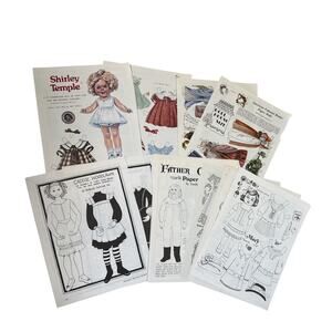 Doll Reader Magazine Assorted Collection of Paper Doll, Dolls, Clothing 1982